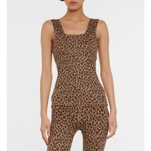Varley S Aletta leopard-print tank top
